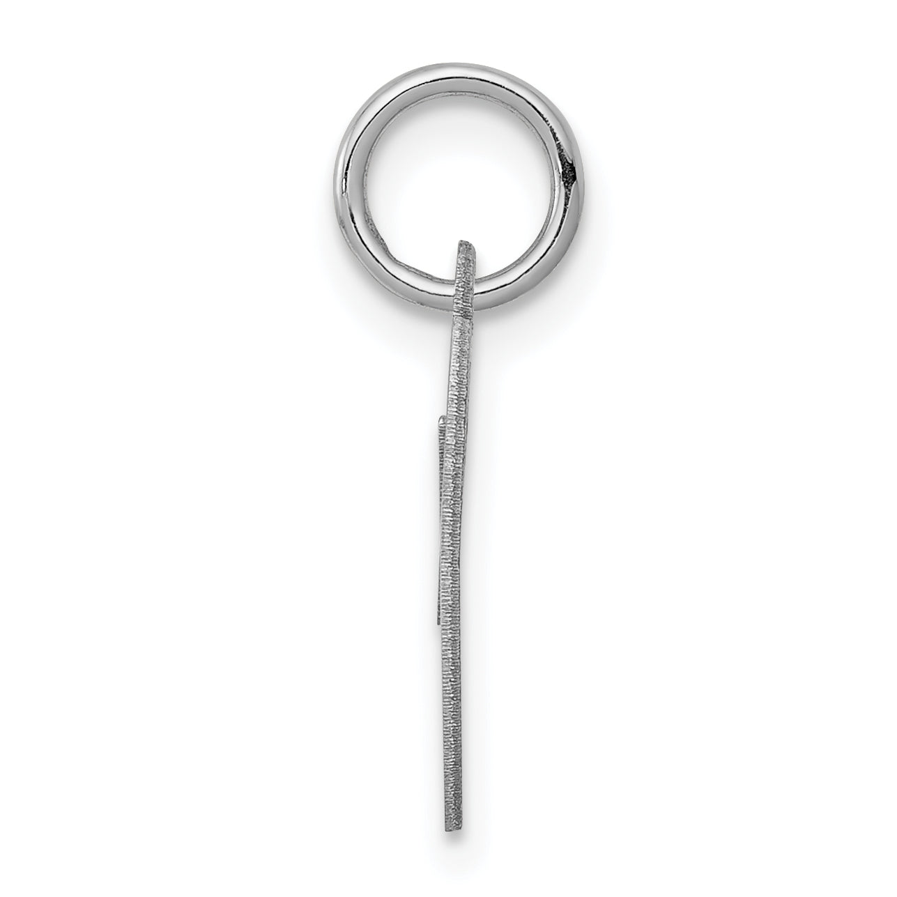 Sterling Silver Rhodium-Plated Initial O Charm Elegant Themed Design Secondary image