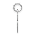 Sterling Silver R Initial Charm with Elegant Rhodium Finish