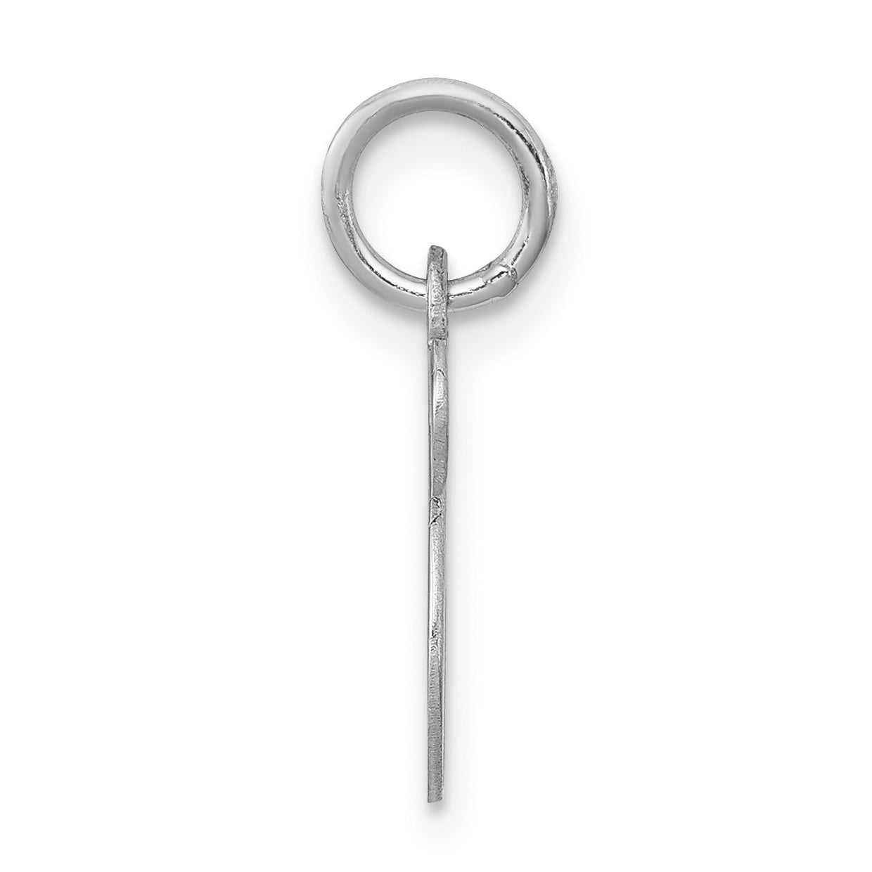 Sterling Silver Initial S Charm with Rhodium Elegance