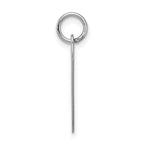 Sterling Silver 925 Script V Initial Charm with Rhodium Plating