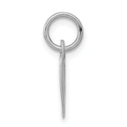 Sterling Silver Rhodium-Plated Initial W Charm Elegant Small Pendant