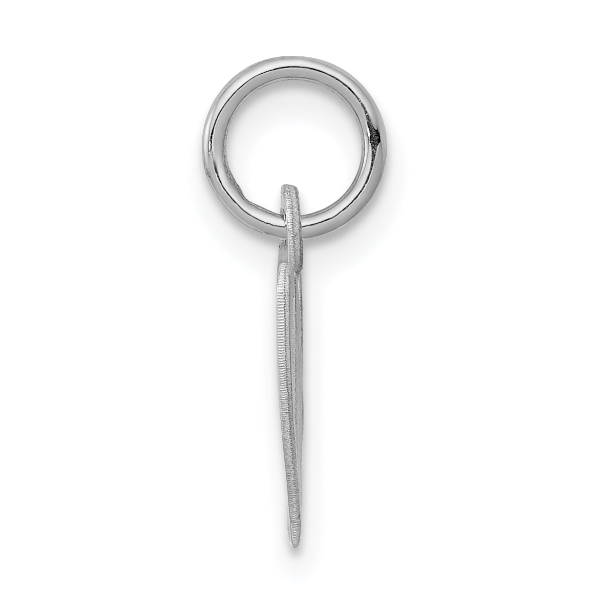Sterling Silver Rhodium-Plated Initial W Charm Elegant Small Pendant