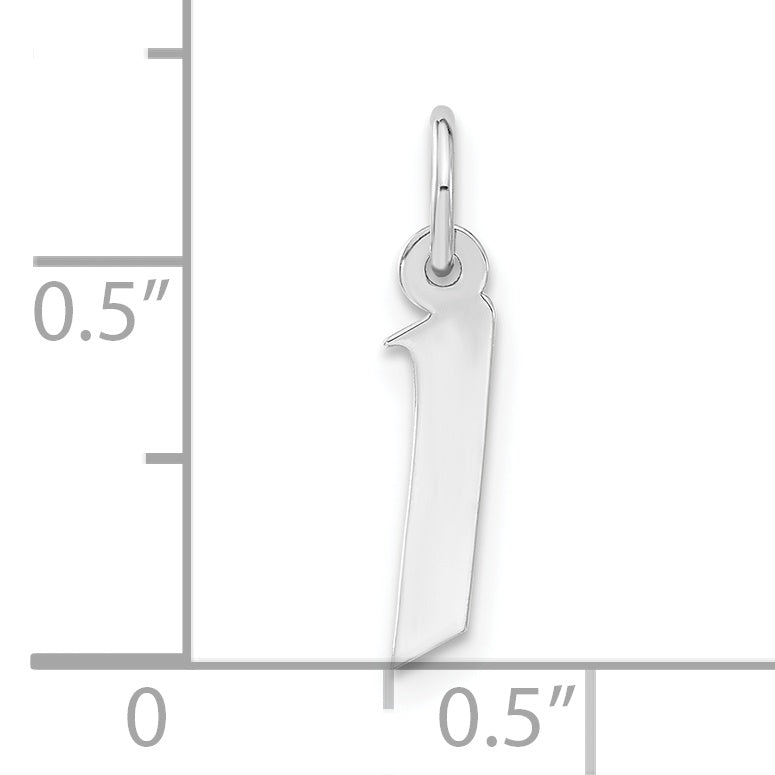 Sterling Silver 925 Polished Initial I Charm Unisex Artisan Design