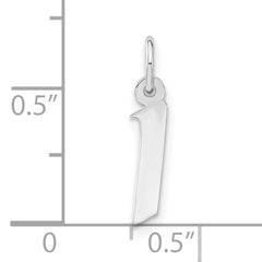 Sterling Silver 925 Polished Initial I Charm Unisex Artisan Design