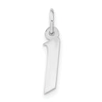 Sterling Silver Small Artisan Block Initial I Charm