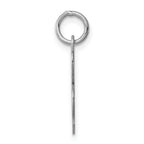 Sterling Silver 925 Initial B Charm with Rhodium Plating Elegant Style