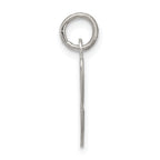 Sterling Silver 925 Rhodium-Plated Initial C Charm Elegant Pendant