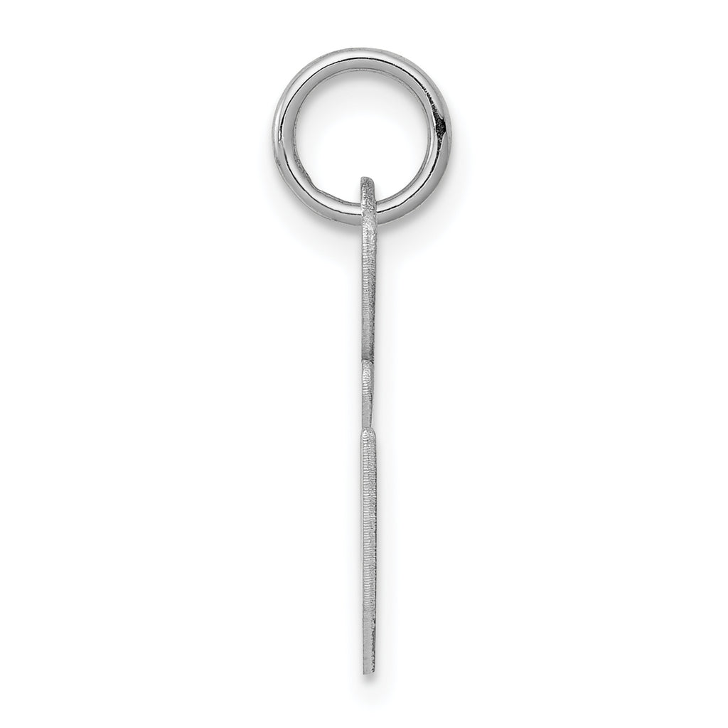 Sterling Silver Rhodium-Plated Initial E Charm Classic Elegance