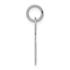 Sterling Silver Rhodium-Plated Initial E Charm Classic Elegance