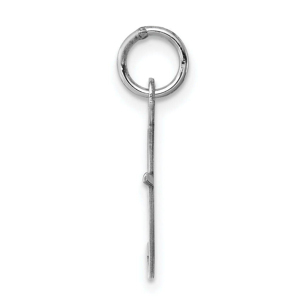 Sterling Silver Rhodium-Plated Initial F Charm Elegant Script Design
