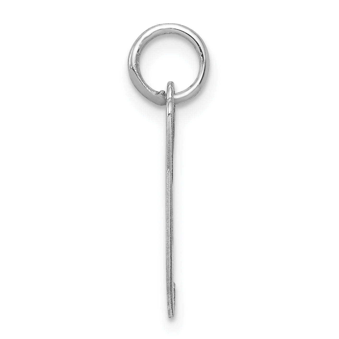Sterling Silver Rhodium Script Initial G Charm Elegant Medium Pendant Secondary image