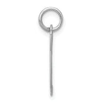 Sterling Silver Rhodium Script Initial G Charm Elegant Medium Pendant