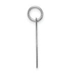 Sterling Silver Rhodium-Plated Initial I Charm Medium Elegant Design