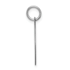 Sterling Silver Rhodium-Plated Initial I Charm Medium Elegant Design