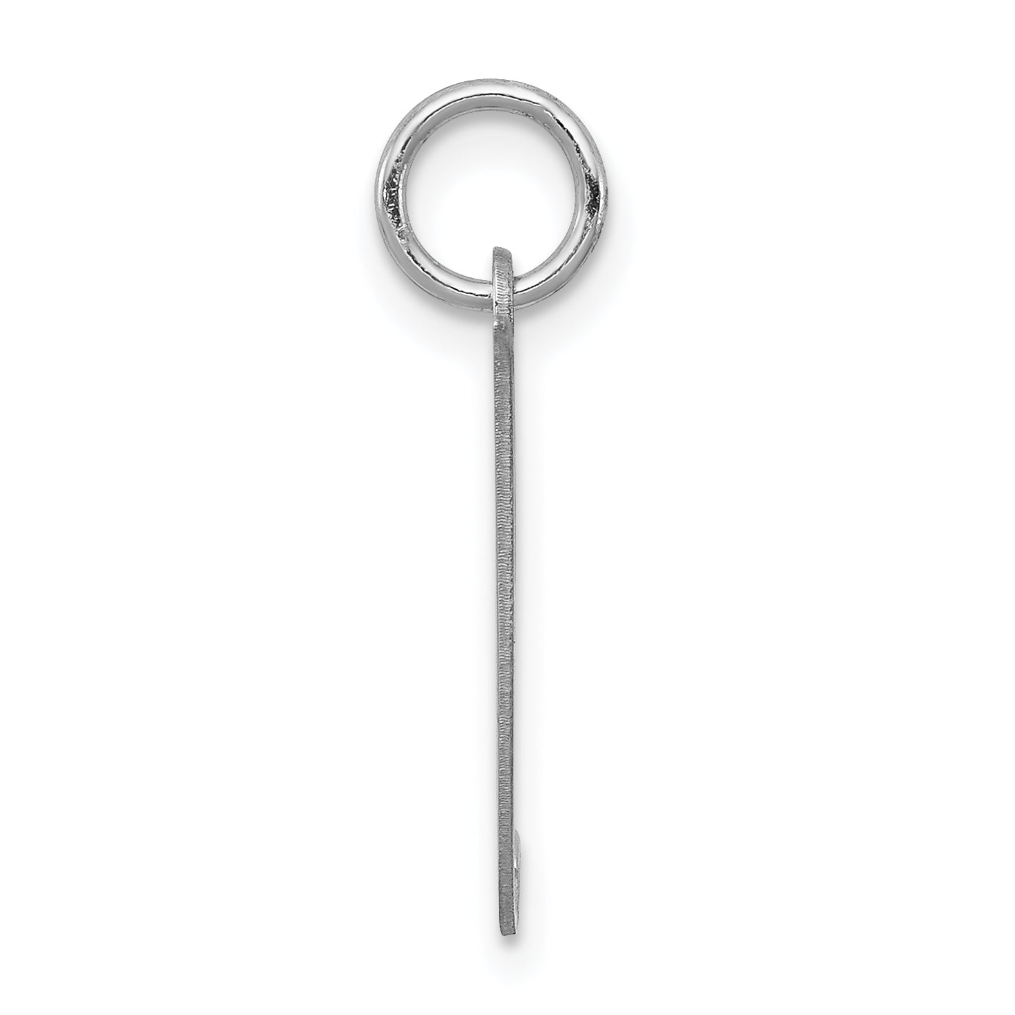 Sterling Silver 925 Script Letter J Charm with Rhodium Elegance