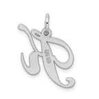 Sophia Jewelers Sterling Silver Fancy Script K Initial Charm