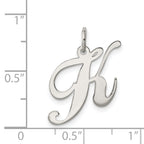 Sophia Jewelers Sterling Silver Fancy Script K Initial Charm
