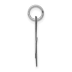 Sterling Silver Rhodium-Plated Script M Charm Elegant Medium Pendant