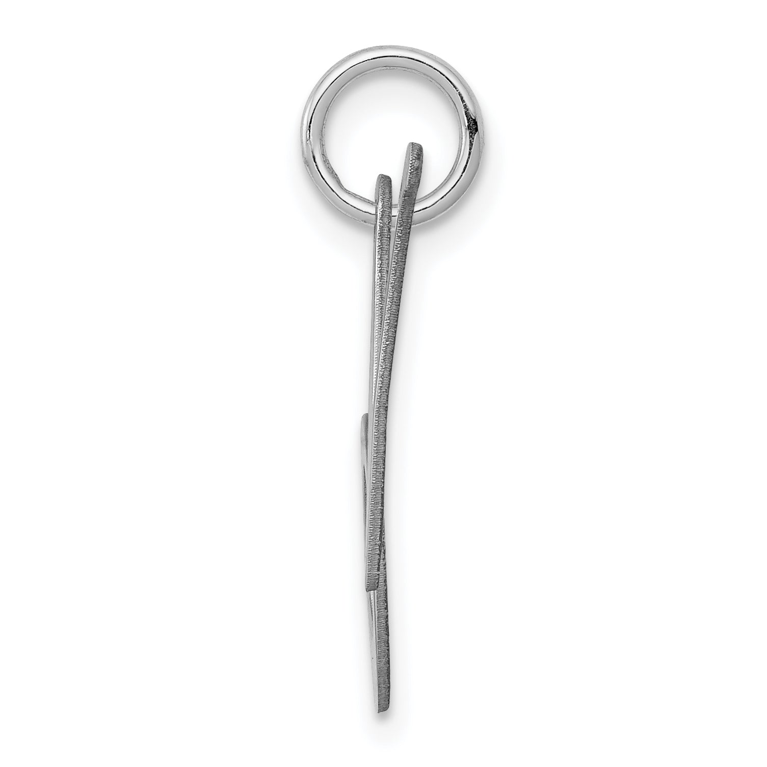 Sterling Silver Rhodium-Plated Initial N Charm Elegant Medium Size Secondary image