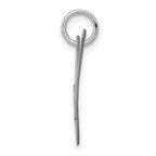 Sterling Silver Rhodium-Plated Initial N Charm Elegant Medium Size
