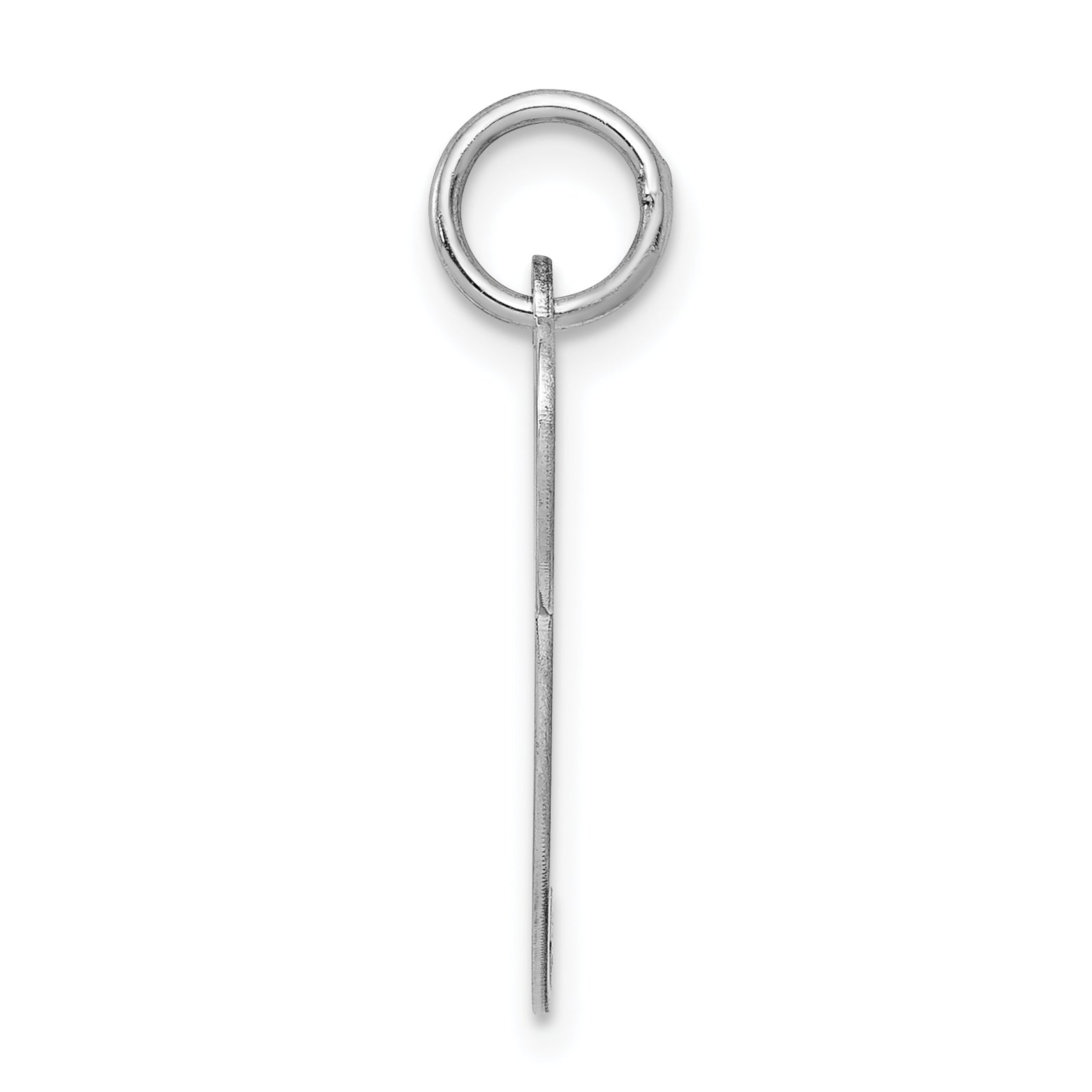 Sterling Silver 925 Rhodium-Plated Script Initial P Charm Medium