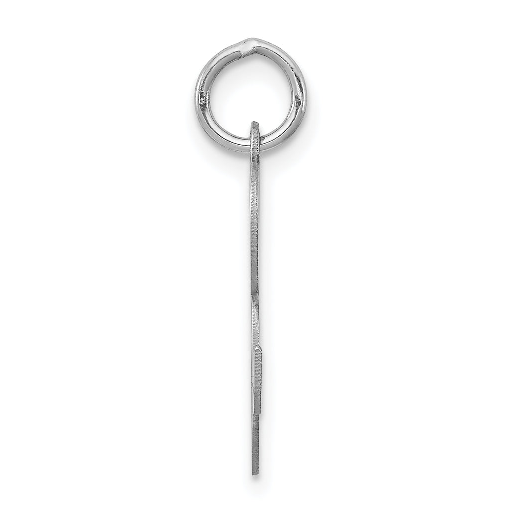 Sterling Silver 925 Initial R Charm, Rhodium-Plated Elegant Pendant