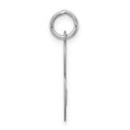 Sterling Silver 925 Initial R Charm, Rhodium-Plated Elegant Pendant