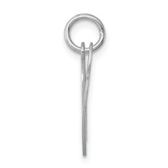 Sterling Silver 925 Rhodium-Plated Initial V Charm Elegant Sophia Design