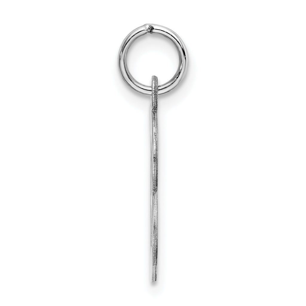 Sterling Silver 925 'B' Initial Charm with Rhodium Elegance