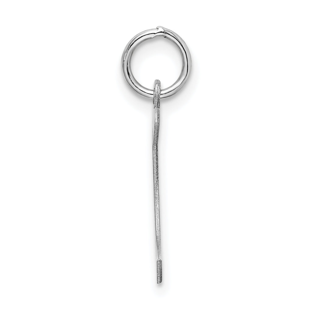 Sterling Silver Rhodium-Plated Initial C Charm Elegant Artisan Design