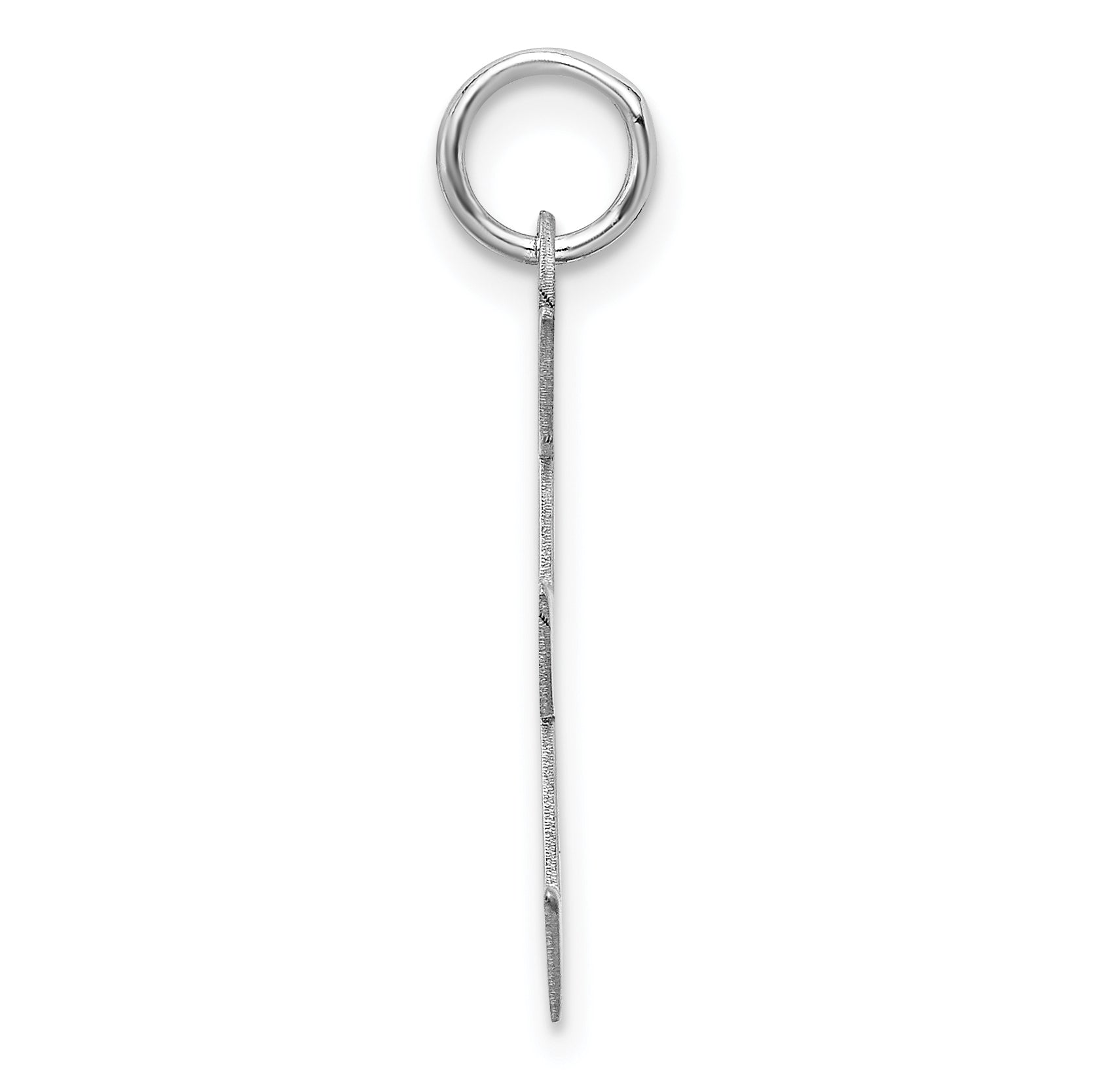 Sophia Jewelers: Rhodium-Plated Sterling Silver E Initial Charm Secondary image