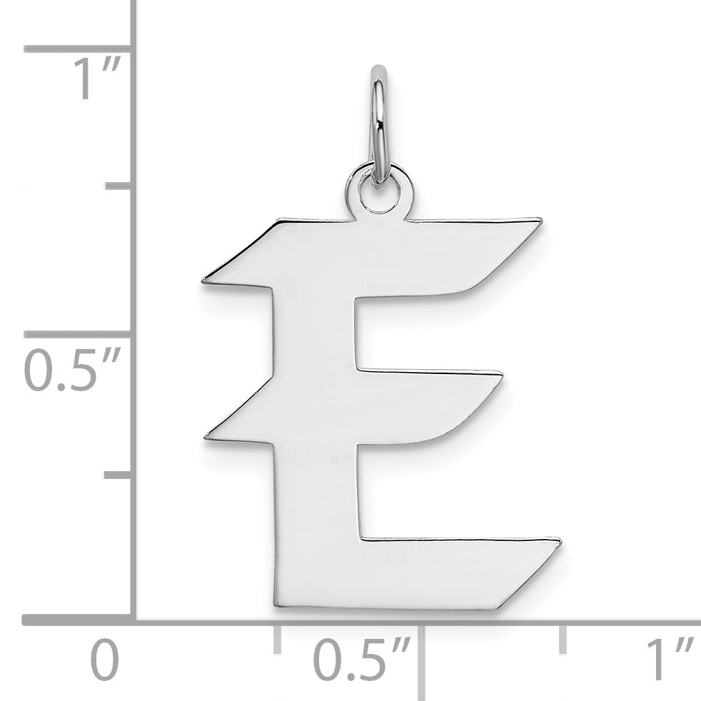 Sophia Jewelers: Rhodium-Plated Sterling Silver E Initial Charm