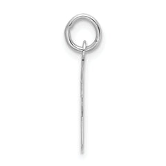 Sterling Silver 925 F Initial Charm with Rhodium Polish