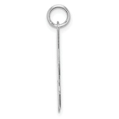 Sterling Silver 925 H Initial Charm with Rhodium Plating