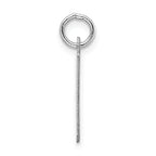 Sterling Silver 925 Artisan Initial Charm I with Rhodium Elegance