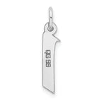 Sterling Silver 925 Artisan Initial Charm I with Rhodium Elegance