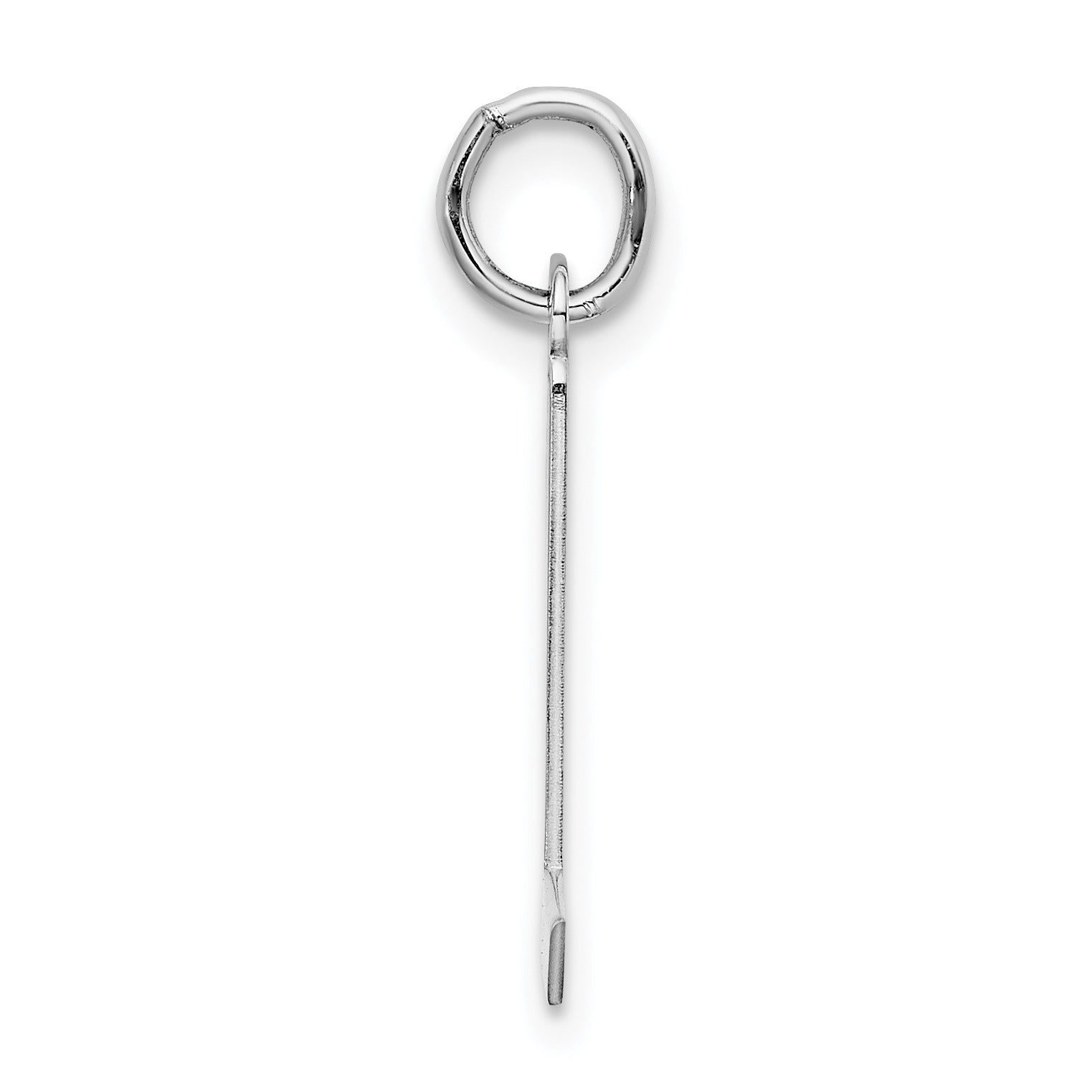 Sterling Silver Rhodium-Plated L Initial Charm with Elegant Finish Secondary image