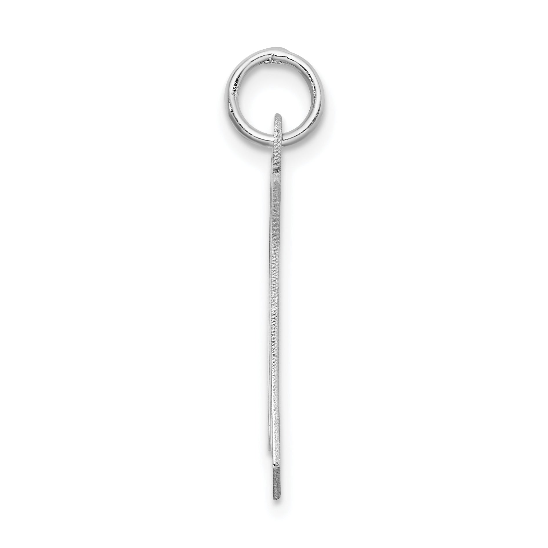 Sterling Silver 925 Initial M Charm with Rhodium Elegant Finish Secondary image