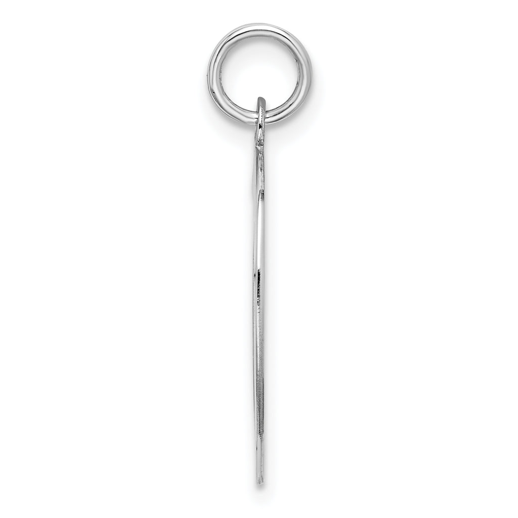 Sterling Silver 925 Rhodium-Plated Initial O Charm Elegant Design
