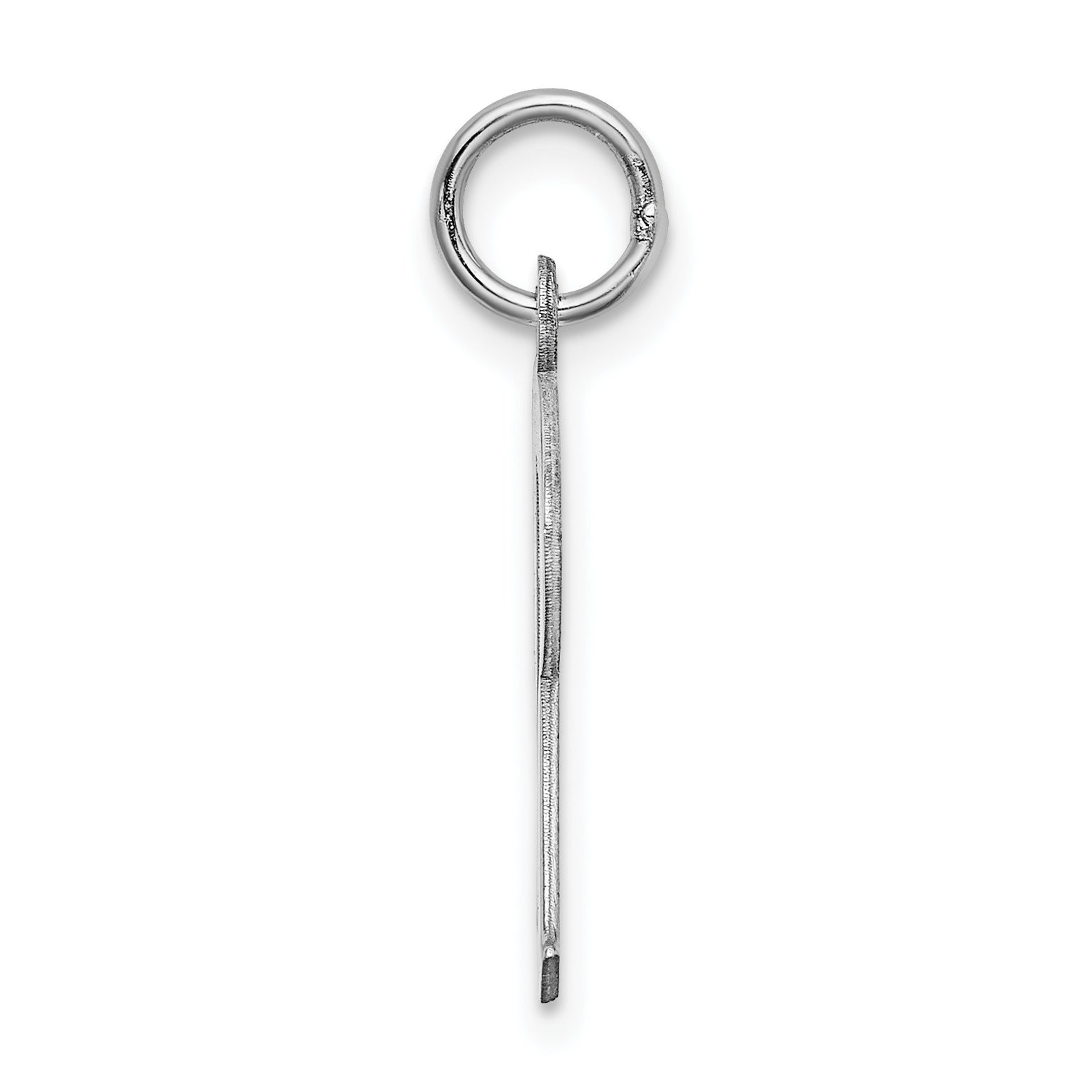 Sterling Silver Rhodium-Plated R Initial Charm Elegant Artisan Design