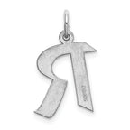 Sterling Silver Rhodium-Plated R Initial Charm Elegant Artisan Design