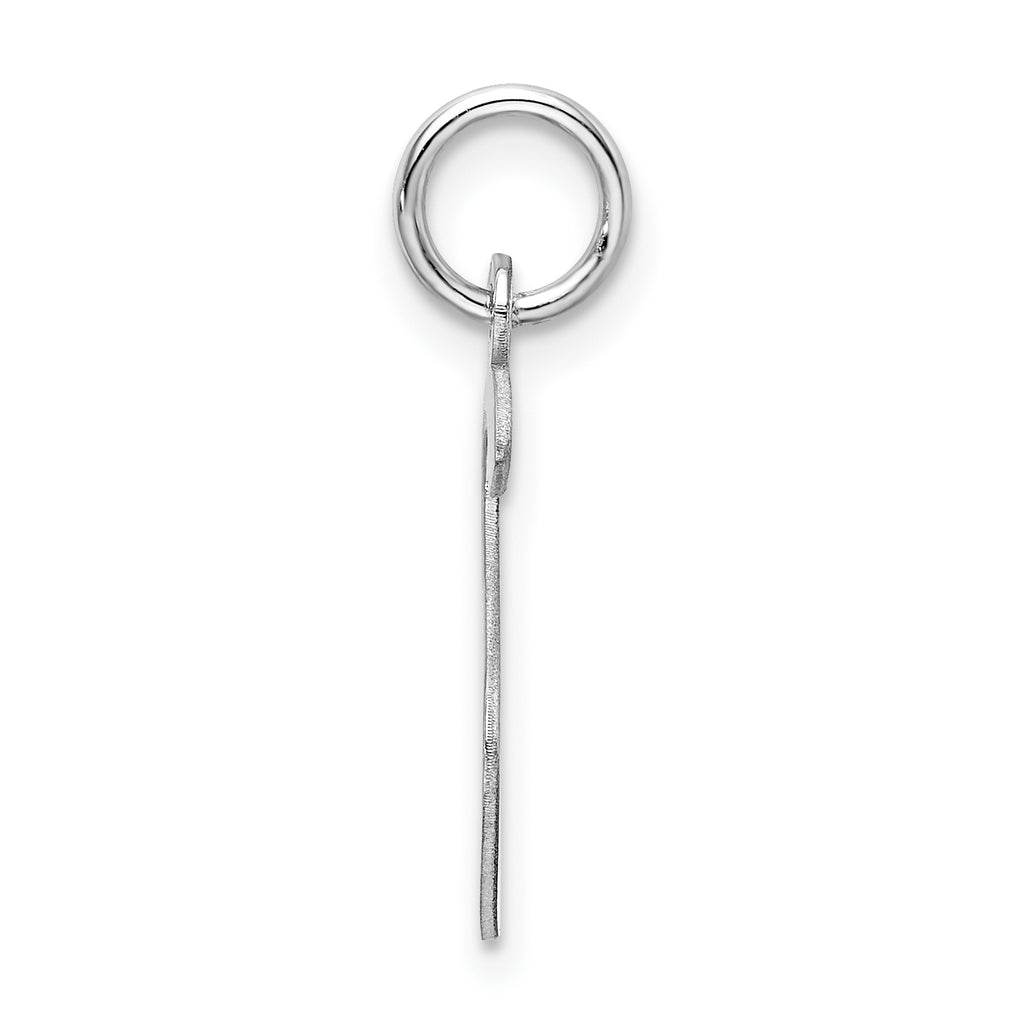 Sophia Jewelers Sterling Silver S Initial Charm with Rhodium Elegance