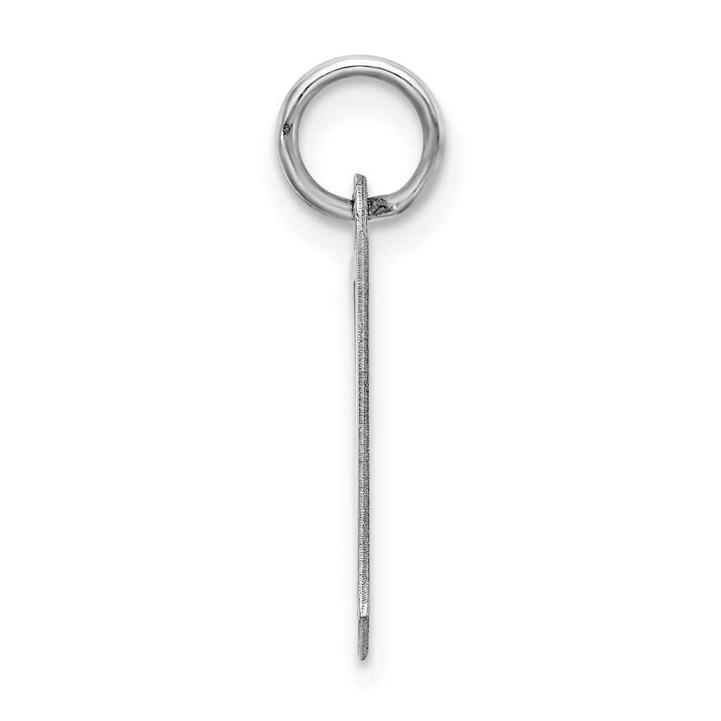 Sterling Silver 925 Rhodium-Plated V Initial Charm Elegant and Gift Ready