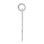 Sterling Silver 925 Large Initial A Pendant with Rhodium Finish