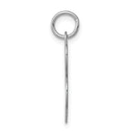 Sterling Silver Rhodium-Plated Script B Initial Charm Elegant Jewelry