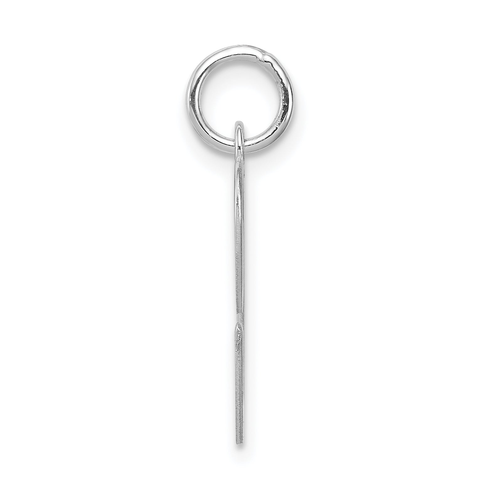 Sterling Silver Script Initial C Charm with Rhodium Plating Secondary image