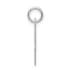 Sterling Silver Script Initial C Charm with Rhodium Plating