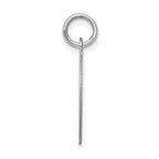 Sterling Silver Initial D Pendant Large Rhodium-Plated Elegant Charm