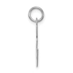 Sterling Silver 925 Rhodium-Plated Large Initial E Charm Pendant