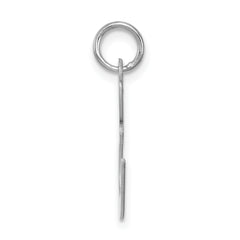 Sterling Silver 925 Rhodium-Plated Large Initial E Charm Pendant